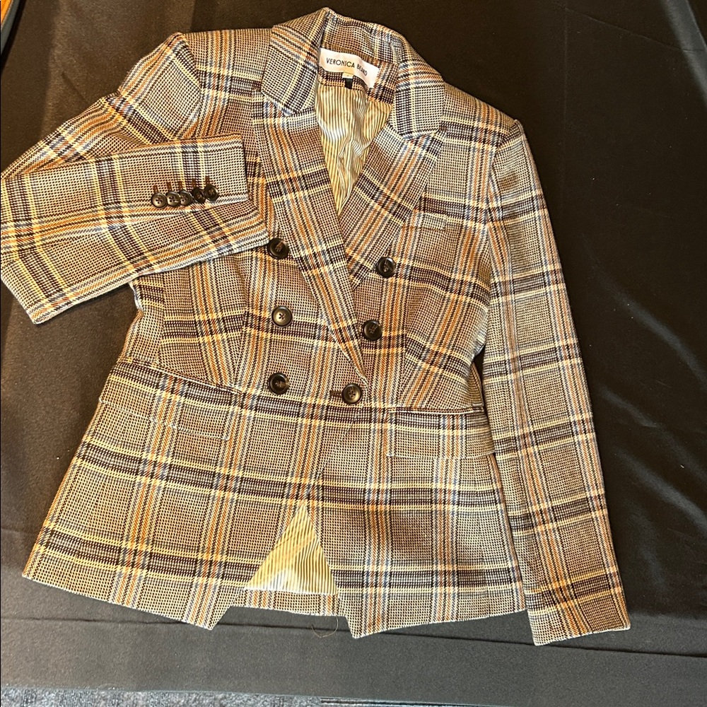 Veronica Beard miller plaid Dickey jacket.